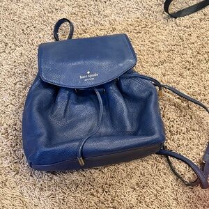 Kate Spade Navy Leather Backpack